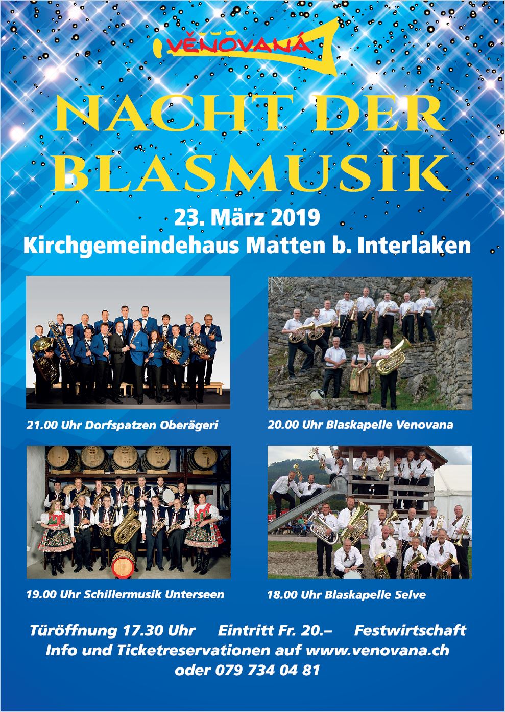 Gäste an der Nacht der Blasmusik 2019